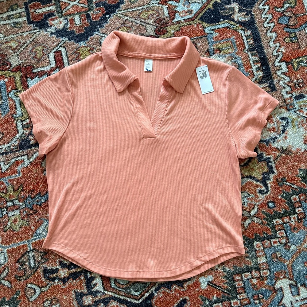 Women's Peach Polo Shirt